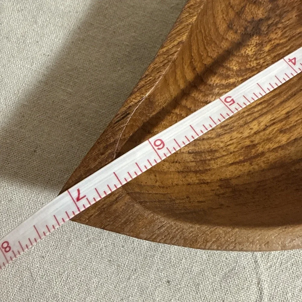Vintage Wood Bowl - Spade‎ Shaped 7
